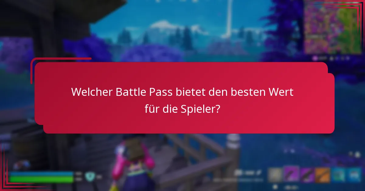 Welcher Battle Pass bietet den besten Wert für die Spieler?